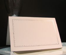 Place Card Silver Dots Border, White