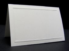 Place Card Embossed Border, White