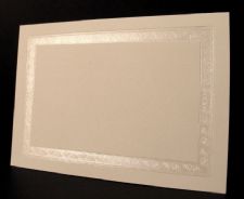 Place Card Victorian Border, White