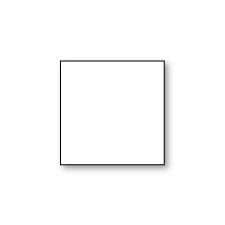 Plain Flat Card, Polar-White, Square-5, Impressa, 130lb