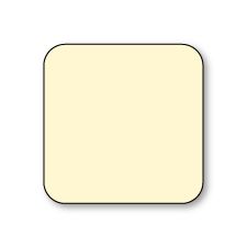 Round Edge Flat Card, Soft-White, Square-7, Impressa, 260lb