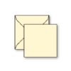 Plain Flat Card, Nature-White, Square-5, Cypress, 130lb, +Envelope