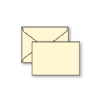 Plain Flat Card, Nature-White, Reply, Cypress, 130lb, +Envelope