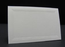 Place Card 3-D Border, White