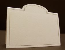 Place Card Gold Oval Cut, Antique-White