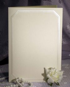 Octagon Border Foldover, White, A-8, Linen