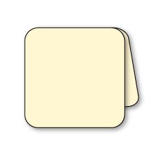 Round Edge Foldover, Nature-White, Square-7, Cypress, 90lb