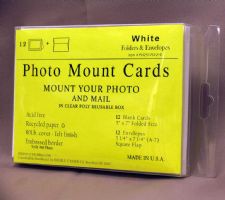 White Photo Mount  Card & Envelope