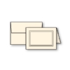 3-D Panel Foldover, Antique-White, A-1, Silk, 80lb, +Envelope