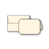 Round Edge Foldover, Antique-White, A-1, Silk, 80lb, +Envelope