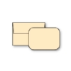 Round Edge Flat Card, Sand-Ecru, A-1, 80lb, +Envelope