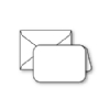Round Edge Foldover, Ultra-White, Reply, Cypress, 90lb, +Envelope
