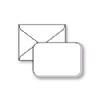 Round & Gilded Edge Flat Card, Ultra-White, Reply, Cypress, 260lb, +Envelope