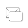 Round Edge Flat Card, Ultra-White, Reply, Cypress, 130lb, +Envelope