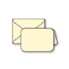 Round Edge Foldover, Nature-White, Reply, Cypress, 90lb, +Envelope
