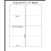 Plain Place Card 4-UP, Sand-Ecru